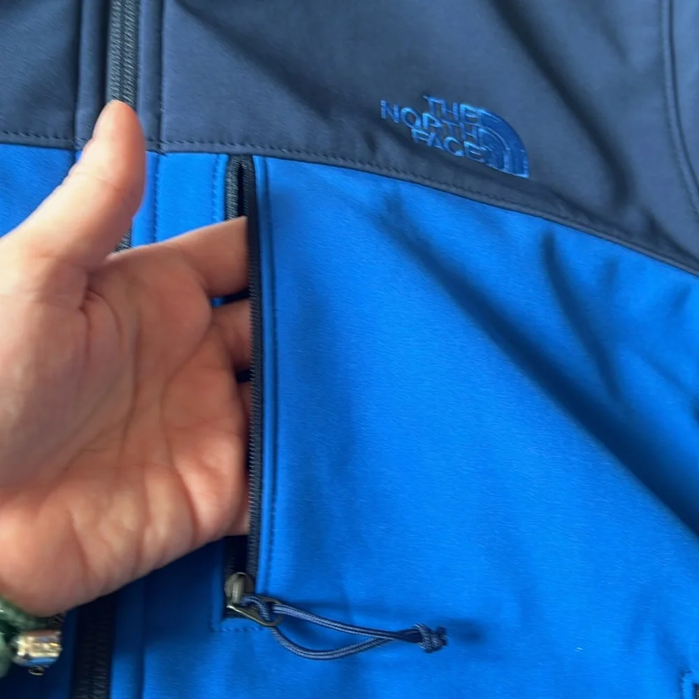 North Face Mens Small Apex Bionic Wind Soft Shell Jacket Cosmic Blue New Hiking